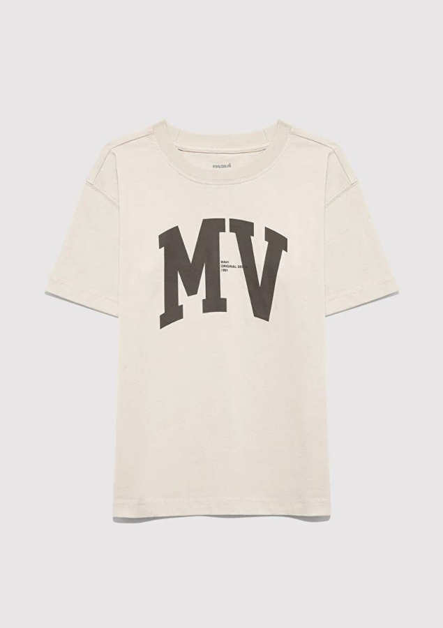 Resim Mavi Mv Logo Erkek Çocuk T-shirt M6610213-70144