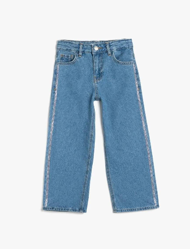 Resim Koton Kız Çocuk Jean Pantolon 5SKG40102AD