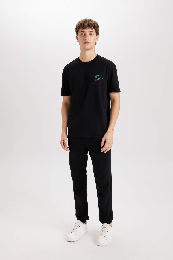 Resim Defacto Erkek  T-shirt D5467AX/BK81