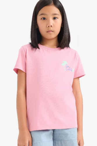 Resim Defacto Kız Çocuk Kısa Kol T-shirt E0349A8/PN666