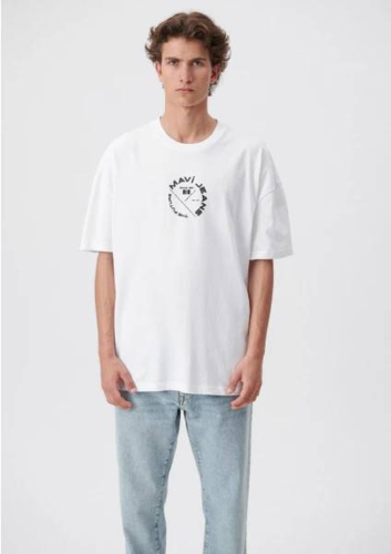 Resim Mavi Jeans Baskılı Erkek T-Shirt M0611719-620