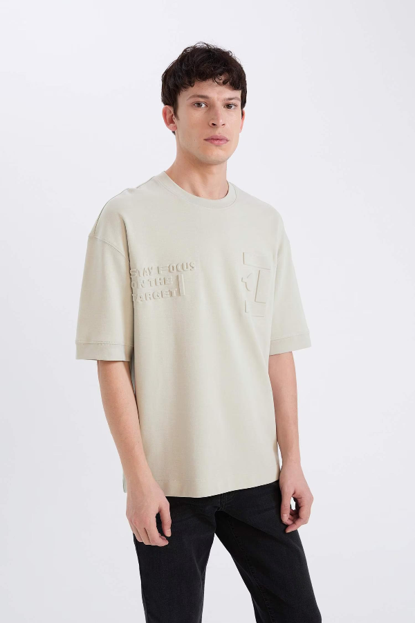 Resim Defacto Erkek  T-shirt D5557AXKH494