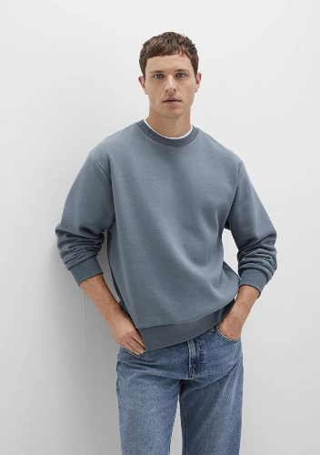 Resim Mavi Bisiklet Yaka Erkek Sweat M0S10276-80889