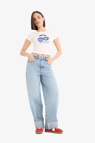 Resim Defacto Kadın T-shirt E8476AX/WT32
