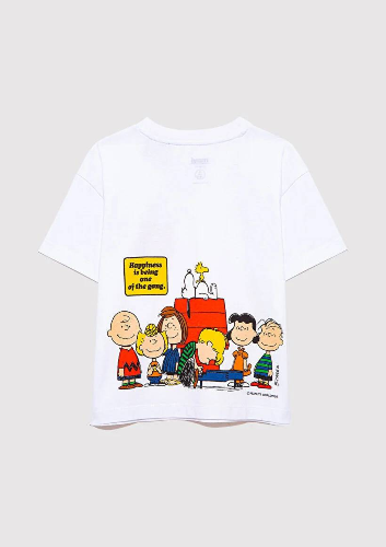 Resim Mavi Peanuts Baskılı Kız Çocuk T-Shirt M7610295-620