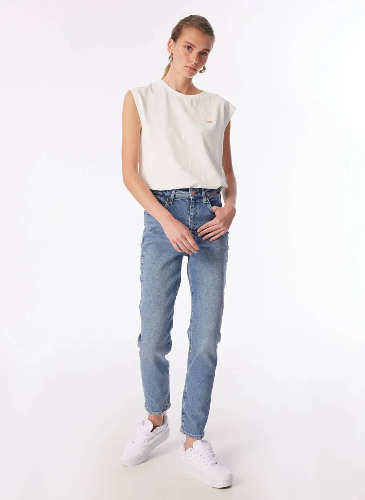 Resim Mavi Star Kadın Jean Pantolon M101077-88122