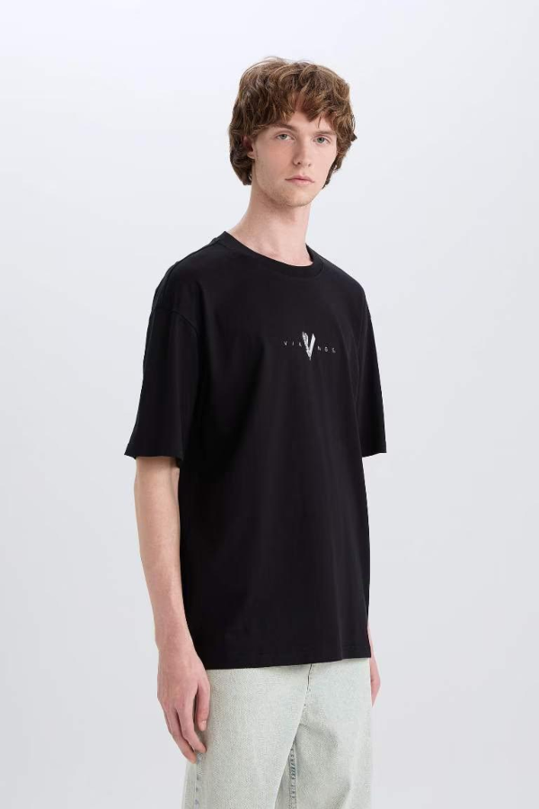 Resim Defacto Erkek  T-shirt E3277AXBK81