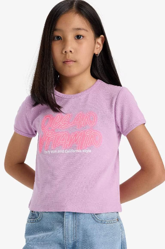 Resim Defacto Kız Çocuk T-shirt E1826A8/PR343