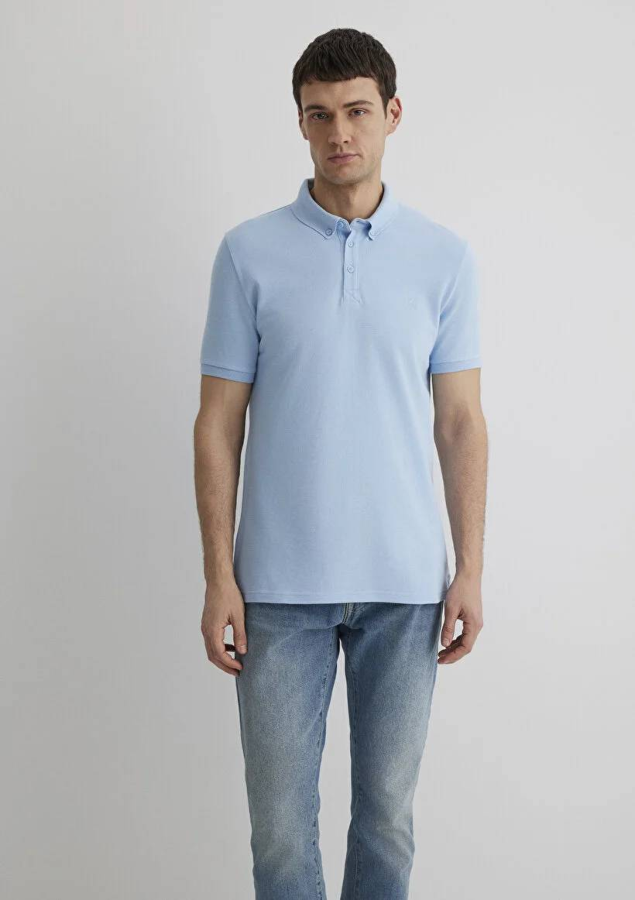 Resim Mavi Polo Erkek T-Shirt M063247-33949