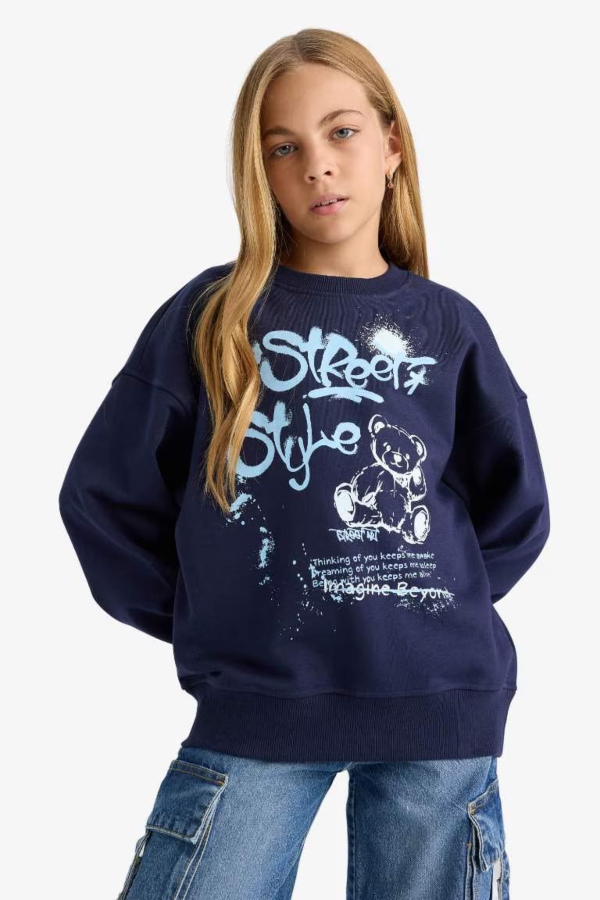 Resim Defacto Kız Çocuk  Sweat E6755A8/NV241