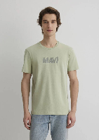 Resim Mavi Baskılı Erkek T-Shirt M066846-85873