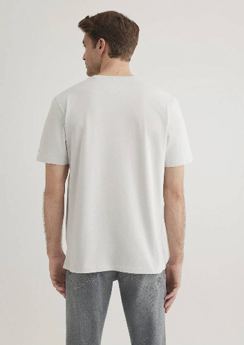 Resim Mavi İstanbul Baskılı Erkek T-Shirt M0611789-80618