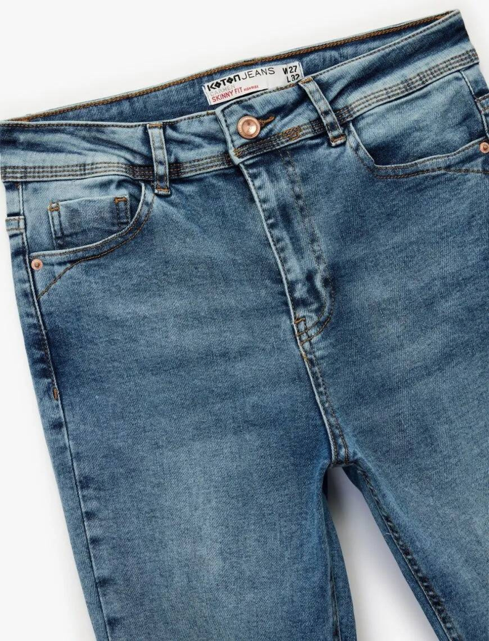 Resim Koton Kadın Jean Pantolon 6Wal40026Md