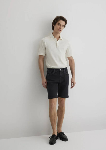 Resim Mavi Slim Straight Erkek Denim Şort M0418484559