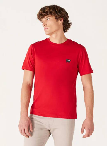Resim Wrangler Bisiklet Yaka  Erkek T-shirt W70MD33UU