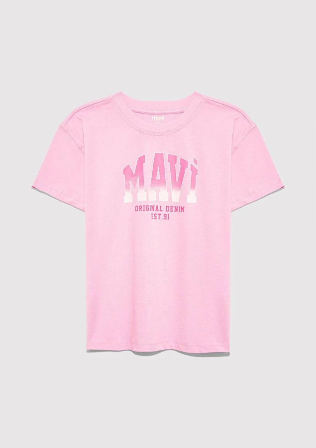 Resim Mavi Jenerik Kız Çocuk T-Shirt M7610386-70972