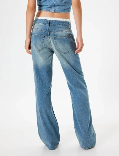 Resim Koton Kadın Jean Pantolon 5Wal40082Md