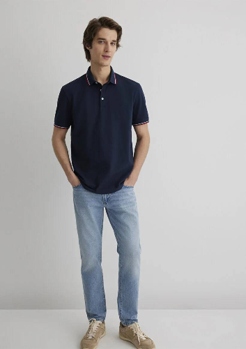 Resim Mavi Polo Erkek T-Shirt M0611938-82318
