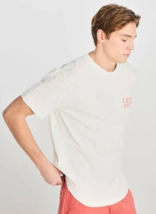 Resim Lee Kısa Erkek Relaxed Fit Grafik Baskılı T-shirt LD798679923