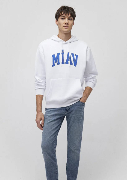 Resim Mavi Miav Kapüşonlu Erkek Sweat M0S10122-620