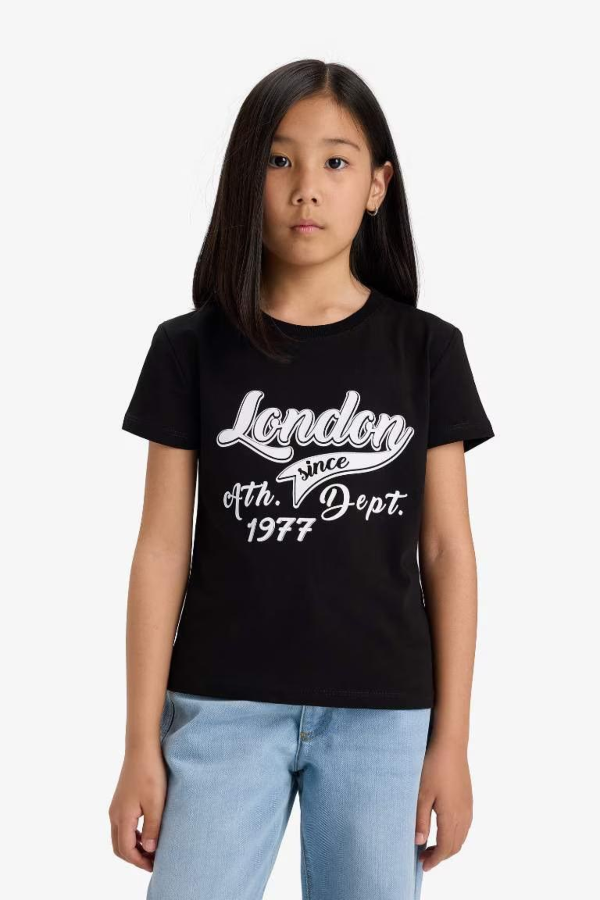 Resim Defacto Kız Çocuk  T-shirt E5898A8/BK81