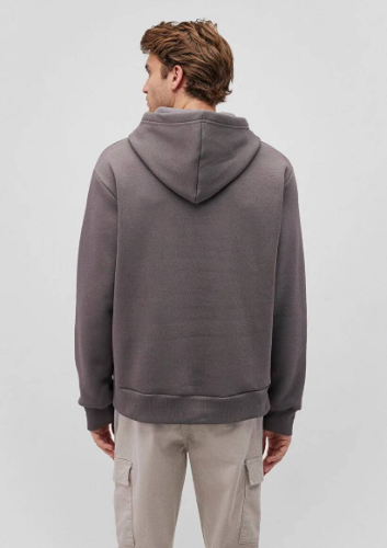 Resim Mavi Kapüşonlu  Loose Erkek Sweat M0S10275-70096
