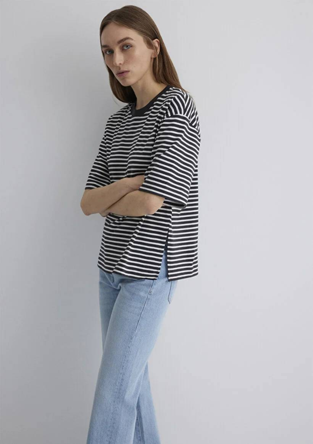 Resim Mavi empty Kadın  T-shirt M1613113-85308