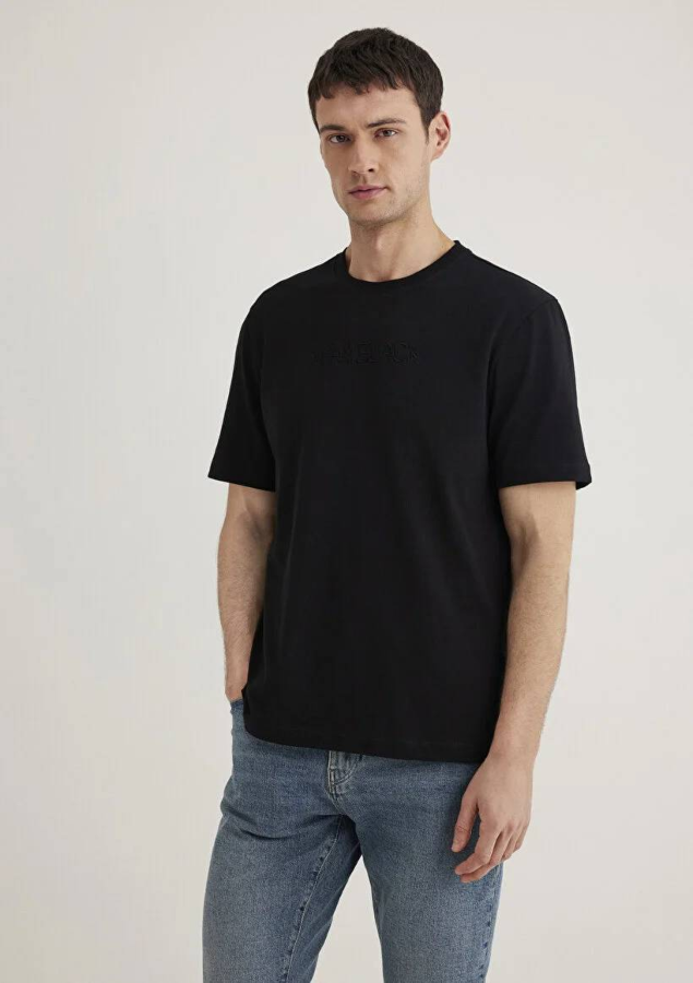 Resim Mavi Regular Erkek  T-shirt M0612644-900
