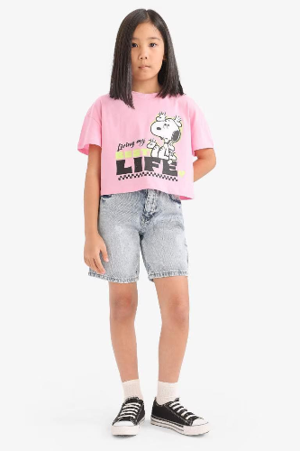 Resim Defacto Kız Çocuk Kısa Kol T-shirt E8160A8PN253