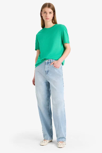 Resim Defacto Kadın Kısa Kol T-shirt W9584AZGN690