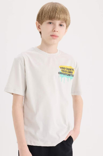 Resim Defacto Erkek Çocuk Kısa Kol T-shirt D9288A8GR503
