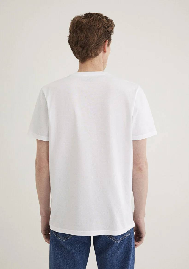 Resim Mavi Mavi Baskılı Erkek T-Shirt M066841-620