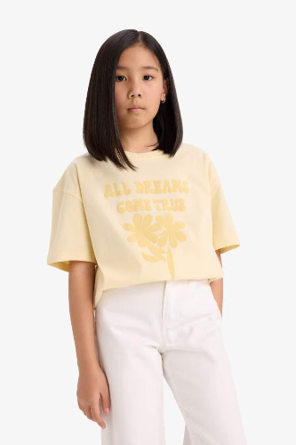Resim Defacto Kız Çocuk Kısa Kol T-shirt E0392A8/YL239