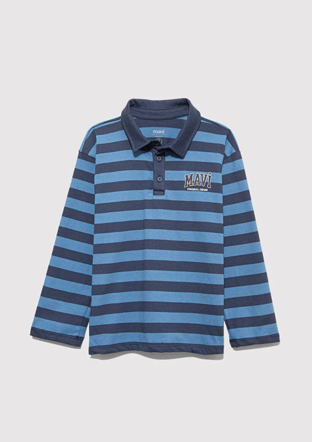 Resim Mavi Baskılı Erkek Çocuk Sweat M6610353-89154