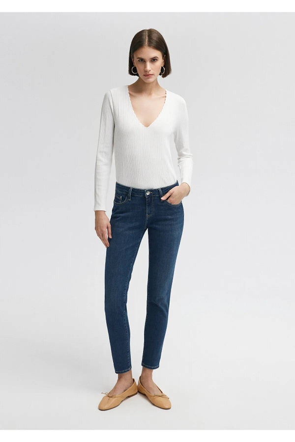 Resim Mavi Kadın Ada Jean Pantolon M1020535596