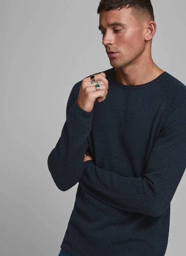 Resim Jack & Jones Jjehıll Knıt Crew Neck Noos Erkek Kazak 12157321