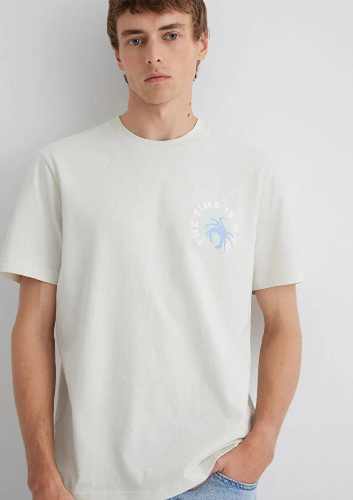 Resim Mavi Regular Erkek  T-shirt M0612672-70142