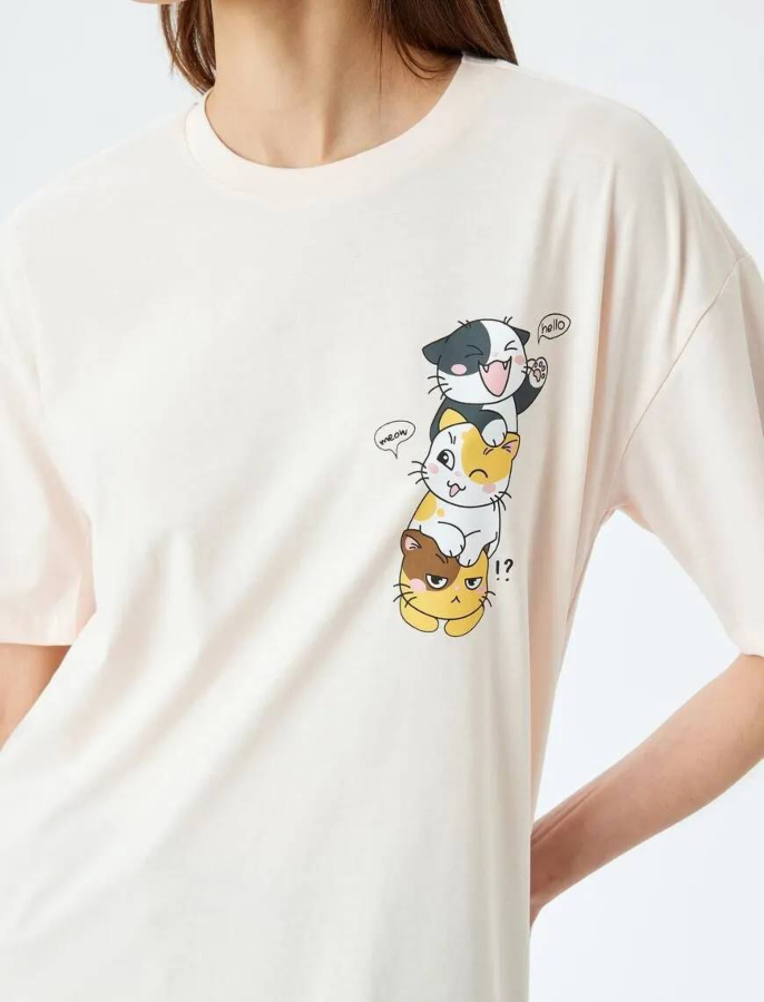 Resim Koton Kadın T-shirt 5SAL10116IK
