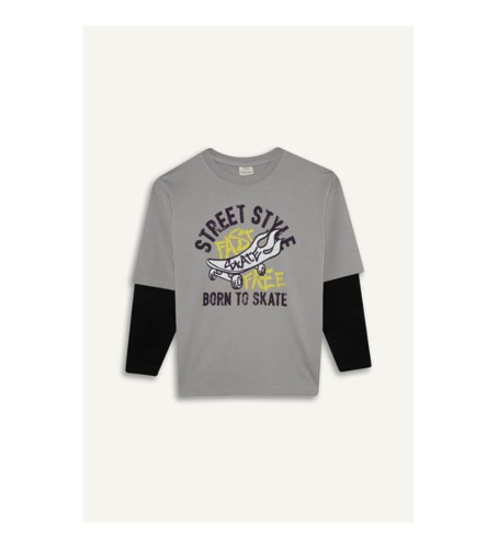 Resim Defacto Erkek Çocuk Uzun Kol T-shirt E9590A8/GR160