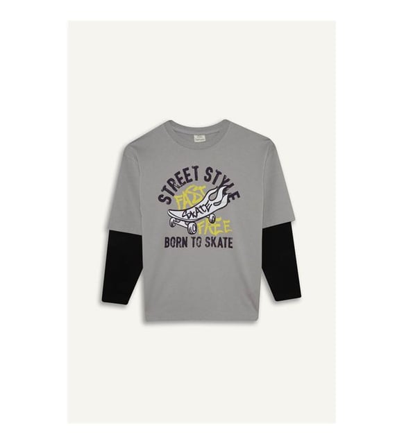 Resim Defacto Erkek Çocuk Uzun Kol T-shirt E9590A8/GR160