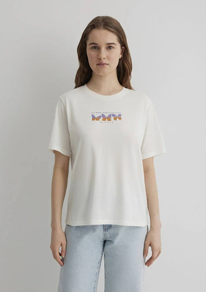 Resim Mavi Regular Kadın  T-shirt M1613170-80194
