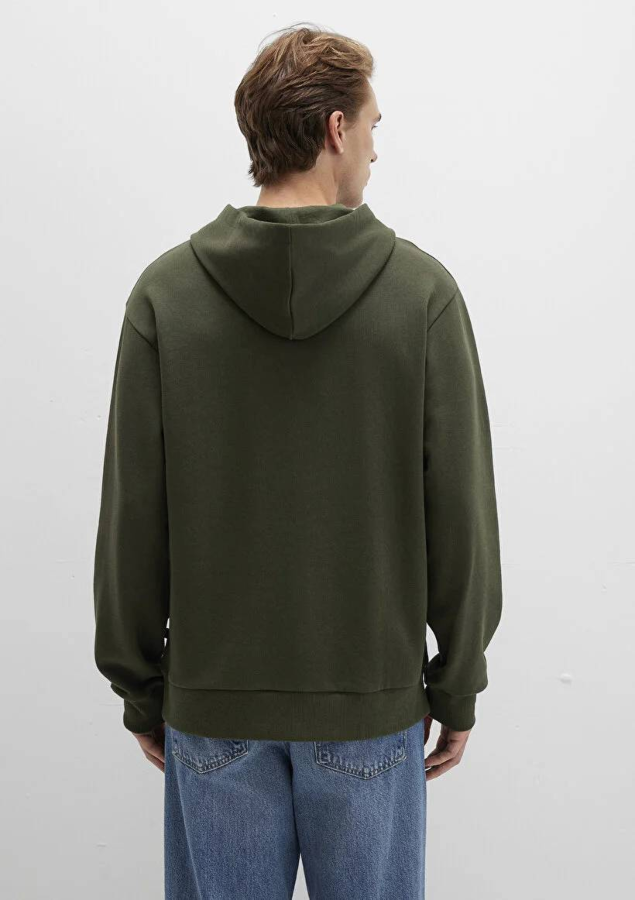 Resim Mavi Kapüşonlu Erkek Sweatshirt M0S10417-71545