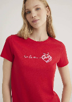 Resim Mavi Bisiklet Baskılı Grafik Kadın T-Shirt M1612961-82054