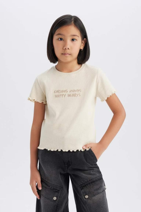 Resim Defacto Kız Çocuk  T-shirt B6689A8ER42