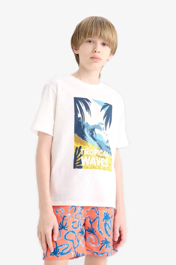 Resim Defacto Erkek Çocuk Kısa Kol T-shirt F0171A8ER105