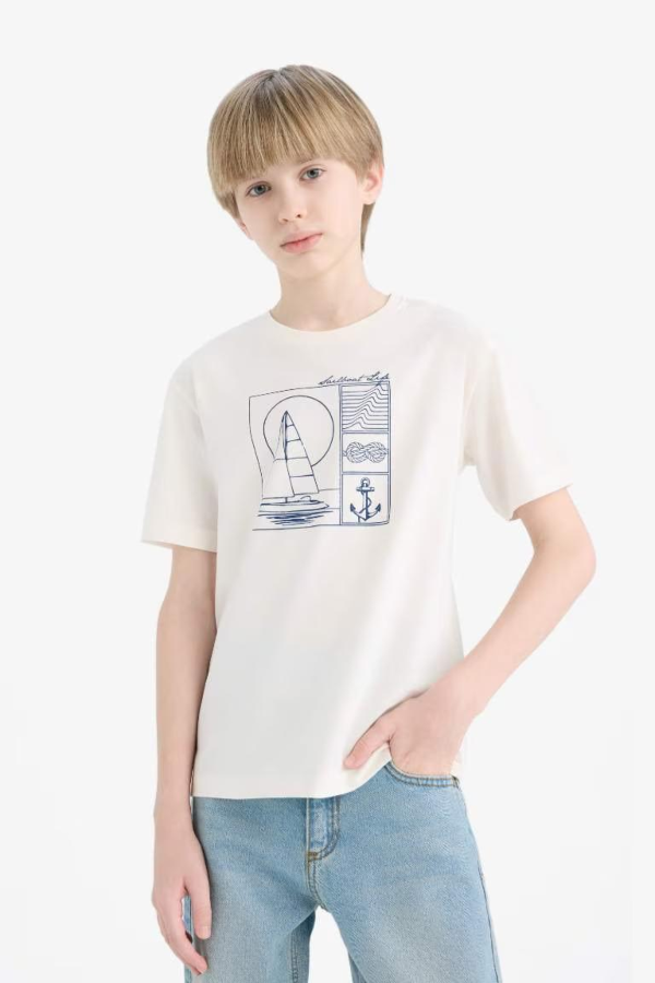 Resim Defacto Erkek Çocuk Kısa Kol T-shirt E0182A8WT32