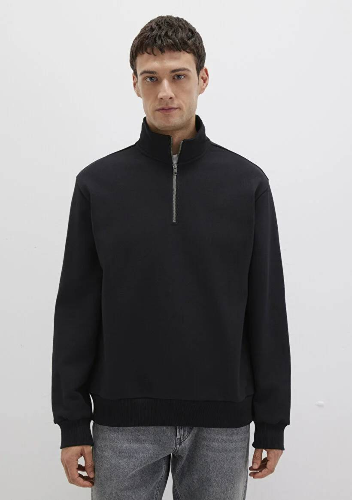 Resim Mavi Half Zip Erkek Sweat M0S10419-900