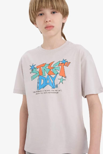 Resim Defacto Erkek Çocuk Kısa Kol T-shirt E6318A8GR470