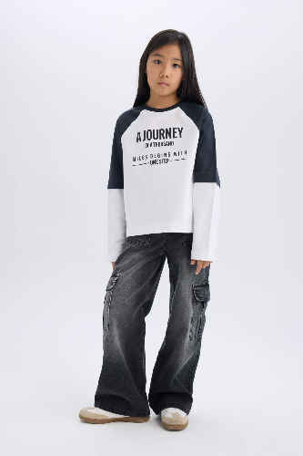 Resim Defacto Kız Çocuk Sweat D9443A8WT34