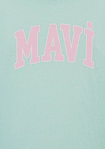 Resim Mavi Logo Tişört Açık Turkuaz Kız Çocuk T-Shirt M7610109-71643